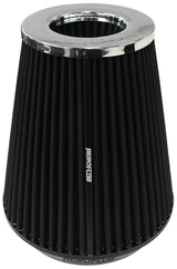 6" Clamp-On Inv Tapered Filter 7.5 / 4.7 O.D, 8" H Chrome AF2811-1044 - Aeroflow