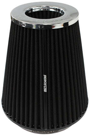 6" Clamp-On Inv Tapered Filter 7.5 / 4.7 O.D, 8" H Chrome AF2811-1044 - Aeroflow