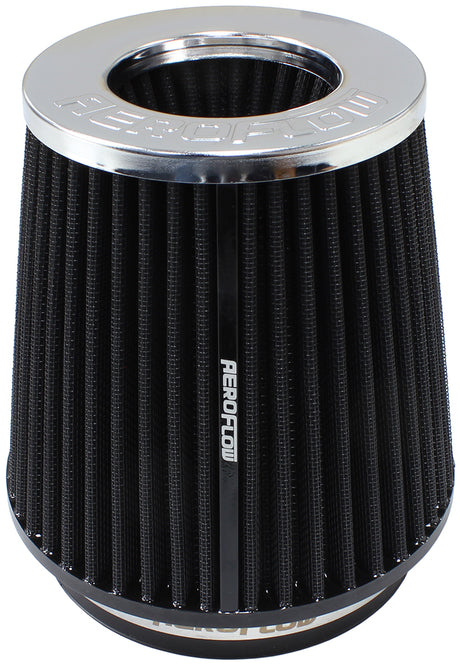5" Clamp-On Inv Tapered Filter 4.5 / 6.5 O.D, 6" H Chrome AF2811-2800 - Aeroflow