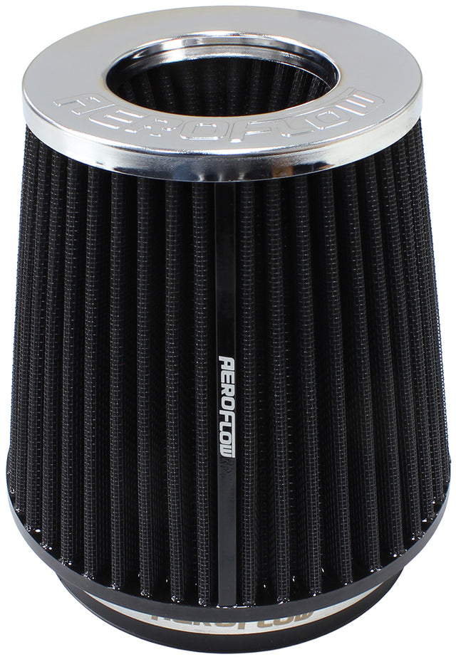 5" Clamp-On Inv Tapered Filter 4.5 / 6.5 O.D, 6" H Chrome AF2811-2800 - Aeroflow
