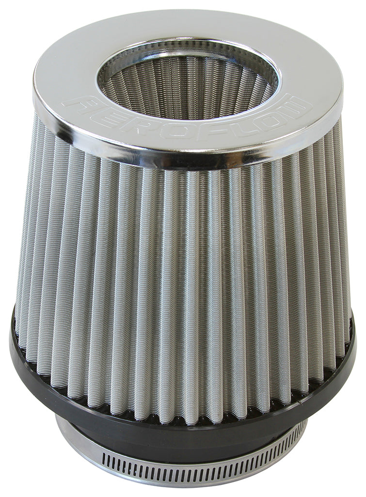 3" I.D Clamp On Pod Filter S/Selement, Chrome Inverte 5" Lon AF2815-3000 - Aeroflow
