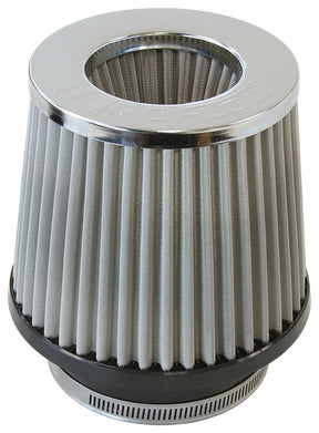 4" I.D Clamp On Pod Filter S/Selement, Chrome Inverte 5" Lon AF2815-4000 - Aeroflow