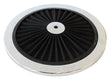 9" Chrome Full Flow Top Plate Black Cotton Hi Flow & Filtration AF2851-0901 - Aeroflow
