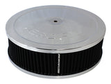 9" x 2-3/4" Air Cleaner ASSY5-1/8" Neck, Chrome, Cotton AF2851-1120 - Aeroflow