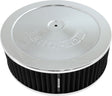 11" x 3-1/2" Air Cleaner ASSY5-1/8" Flat Base Chrome Cotton AF2851-1180 - Aeroflow