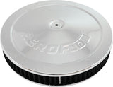 14" x 2-1/4" Air Cleaner Assy 5-1/8" Flat Base Chrome AF2851-1270 - Aeroflow