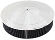 14" x 3" Air Cleaner Assy 5-1/8" Drop Base Chrome Cotton AF2851-1280 - Aeroflow
