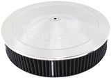 14" x 3" Air Cleaner Assy 5-1/8" Drop Base Chrome Cotton AF2851-1280 - Aeroflow