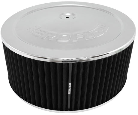 14" x 6" Air Cleaner Assembly 5-1/8" Flat Base Chrome AF2851-1310 - Aeroflow