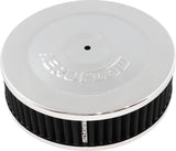 7" x 2" Air Cleaner Assy 5-1/8" Flat Base Chrome Cotton AF2851-1320 - Aeroflow