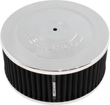 7" x 3" Air Cleaner Assy 5-1/8" Flat Base Chrome Cotton AF2851-1330 - Aeroflow
