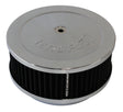 6-3/8" x 2-1/2" Air Clean ASSY5-1/8" Neck, Chrome, Cotton AF2851-1331 - Aeroflow
