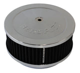6-3/8" x 2-1/2" Air Clean ASSY5-1/8" Neck, Chrome, Cotton AF2851-1331 - Aeroflow