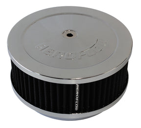 6-3/8" x 2-1/2" Air Clean ASSY5-1/8" Neck, Chrome, Cotton AF2851-1331 - Aeroflow