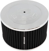 7" x 4" Air Cleaner Assy 5-1/8" Flat Base Chrome Cotton AF2851-1335 - Aeroflow