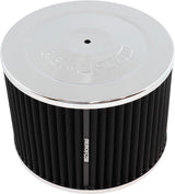 7" x 5" Air Cleaner Assy 5-1/8" Flat Base Chrome Cotton AF2851-1340 - Aeroflow
