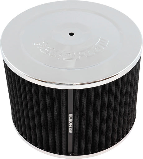 7" x 5" Air Cleaner Assy 5-1/8" Flat Base Chrome Cotton AF2851-1340 - Aeroflow