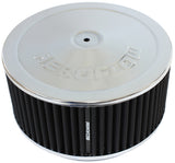 9" x 4" Air Cleaner Assembly 7-5/16" Flat Base Chrome Cotto AF2851-1364 - Aeroflow