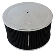 9" x 5" Air Cleaner Assembly 5-1/8" Neck, Chrome, Cotton AF2851-1365 - Aeroflow