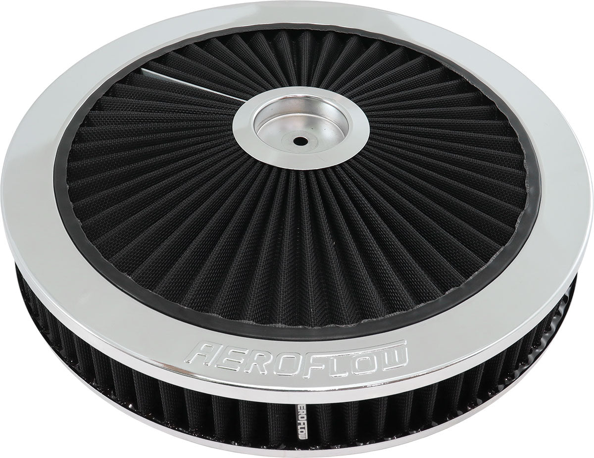 14" x 2-1/8 Full Flow Assembly 5-1/8" Flat Base Chrome AF2851-3030 - Aeroflow