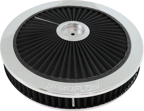 14" x 2-1/8 Full Flow Assembly 5-1/8" Flat Base Chrome AF2851-3030 - Aeroflow