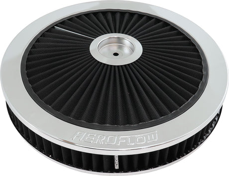 14" x 2-1/8 Full Flow Assembly 5-1/8" Flat Base Chrome AF2851-3030 - Aeroflow