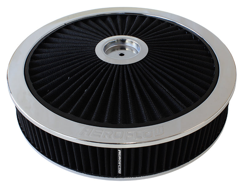 14" x 3" Full Flow Assembly 5-1/8" 1-1/8" Drop Base Chrome AF2851-3040 - Aeroflow