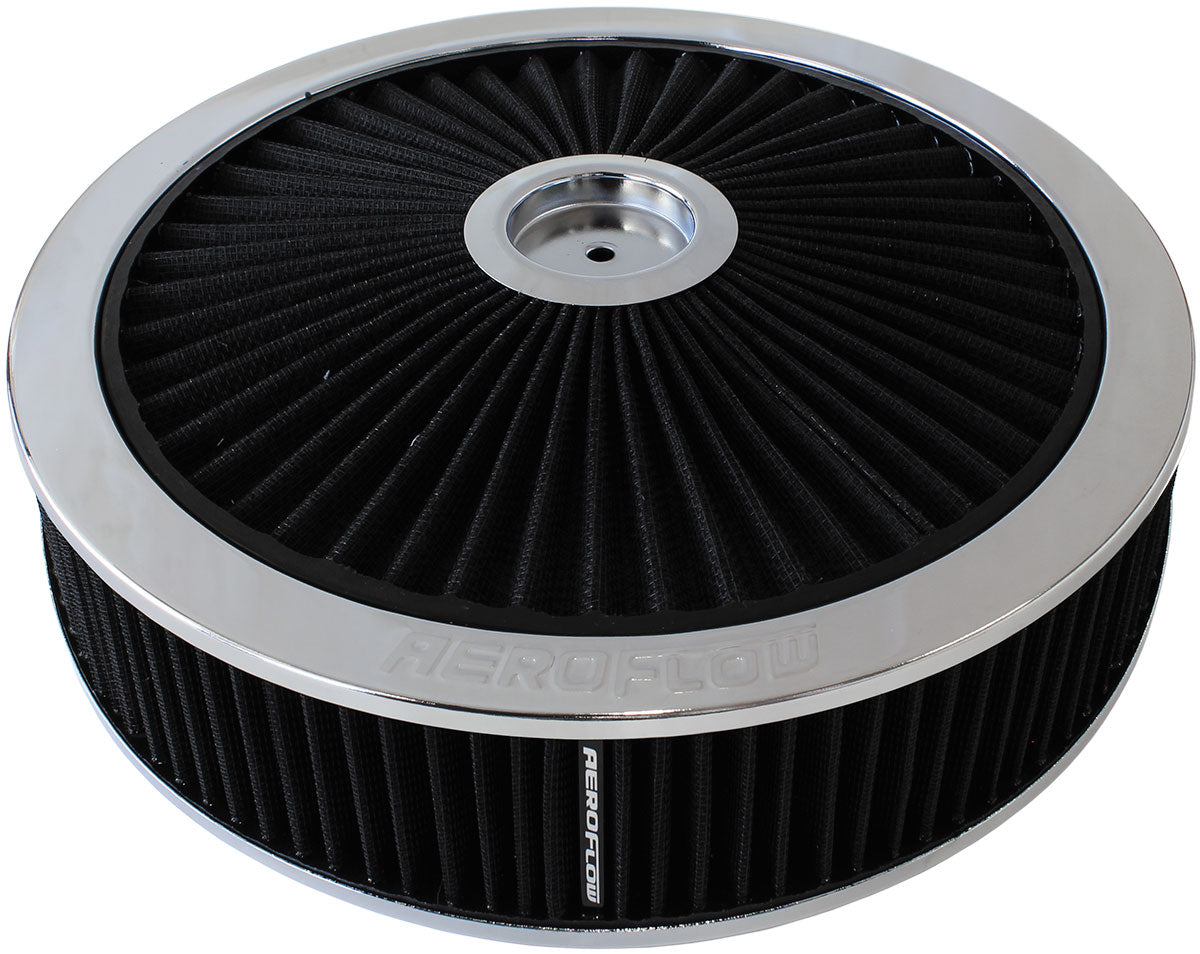14" x 5" Full Flow Assembly 5-1/8" 1-1/8" Drop Base Chrome AF2851-3070 - Aeroflow