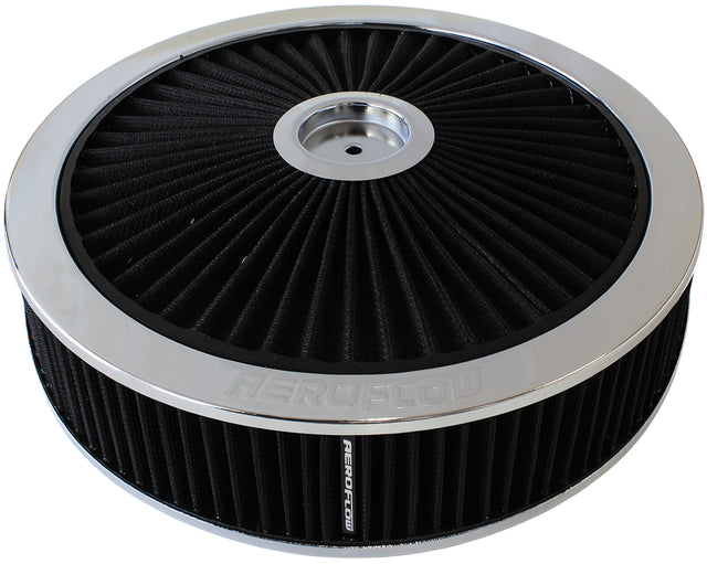 14" x 3" Full Flow Assembly 7-5/16" Flat Base, Chrome AF2851-3079 - Aeroflow