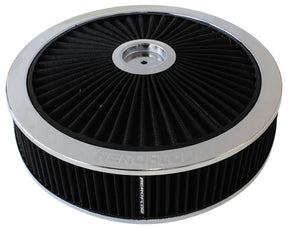 14" x 4" Full Flow Assembly 7-5/16" Flat Base, Chrome AF2851-3080 - Aeroflow