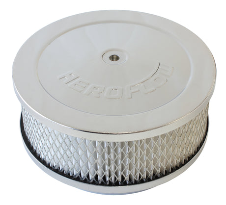 6-3/8 x 2-1/2 Air Clean ASSY5-1/8" Neck, Chrome, Paper AF2856-1331 - Aeroflow