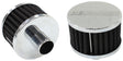 1" Push In Breather Filter 3" O.D, 2" H, Chrome Top AF2871-1170 - Aeroflow