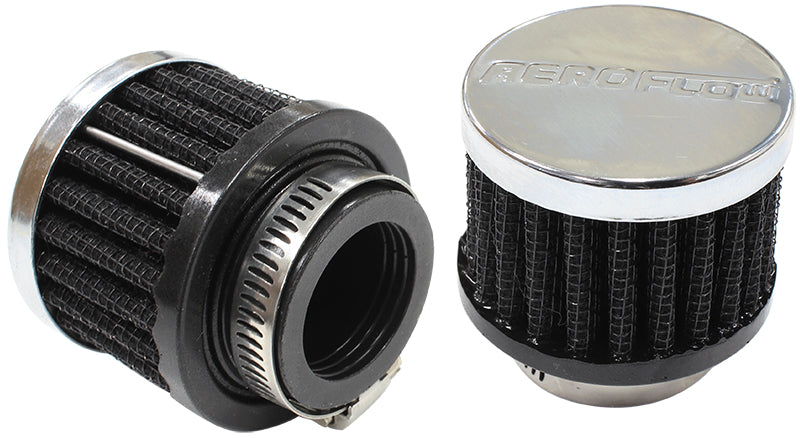 1" Univ Clamp On Filter 2" O.D, 1-1/2" H, Chrome Top AF2871-1370 - Aeroflow