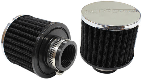 1-1/4" Univ Clamp On Filter 3" O.D, 2-1/2" H, Chrome Top AF2871-1390 - Aeroflow