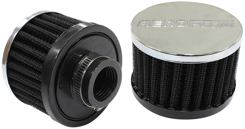1" Univ Clamp On Filter 3" O.D, 2-1/4" H, Chrome Top AF2871-1420 - Aeroflow