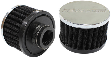 1" Univ Clamp On Filter 3" O.D, 2-1/4" H, Chrome Top AF2871-1420 - Aeroflow