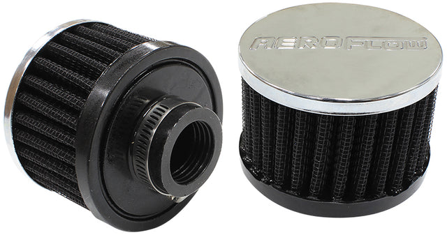 1" Univ Clamp On Filter 3" O.D, 2-1/4" H, Chrome Top AF2871-1420 - Aeroflow