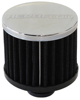 1-1/4" Push In Breather Filter 3" O.D, 2-1/2" H, Chrome Top AF2871-1490 - Aeroflow