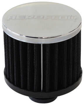 1-1/4" Push In Breather Filter 3" O.D, 2-1/2" H, Chrome Top AF2871-1490 - Aeroflow