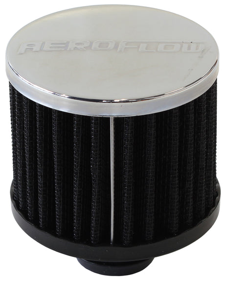 1-1/4" Push In Breather Filter 3" O.D, 2-1/2" H, Chrome Top AF2871-1490 - Aeroflow