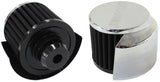 1-1/4" Push In Breather With Shield 3" O.D 2-1/2" H Chrome Top AF2871-1516 - Aeroflow