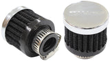 9/16" Univ Clamp On Filter 1-3/8" O.D, 1-1/8" H, Chrome Top AF2871-2480 - Aeroflow
