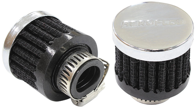 9/16" Univ Clamp On Filter 1-3/8" O.D, 1-1/8" H, Chrome Top AF2871-2480 - Aeroflow