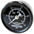 1-1/2" 0-15 Liquid Press Gauge Black Face White Pointer AF30-2200 - Aeroflow