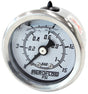 1-1/2" 0-15 PSI Liq Fill Gauge White Face Black Pointer AF30-2202 - Aeroflow