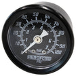 1-1/2" 0-100 PSI Press Gauge Black Face White Pointer AF30-2205 - Aeroflow