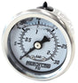 1-1/2" 0-30 PSI Liq Fill Gauge White Face Black Pointer AF30-2209 - Aeroflow