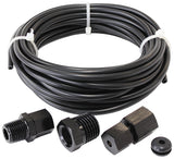 12-FT Nylon Tubing 1/8" Dia Includes Fittings AF30-3000BLK - Aeroflow