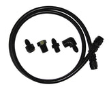 -4AN x 3ft Black Braided Line With Fittings Included AF30-4003BLK - Aeroflow