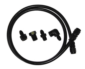 -4AN x 3ft Black Braided Line With Fittings Included AF30-4003BLK - Aeroflow
